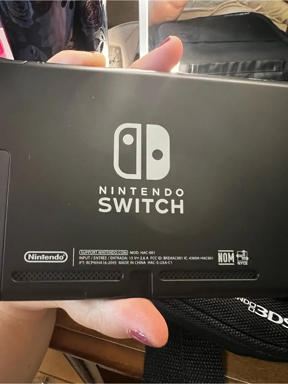Nintendo Switch with Neon Blue and Neon Red Joy-Con